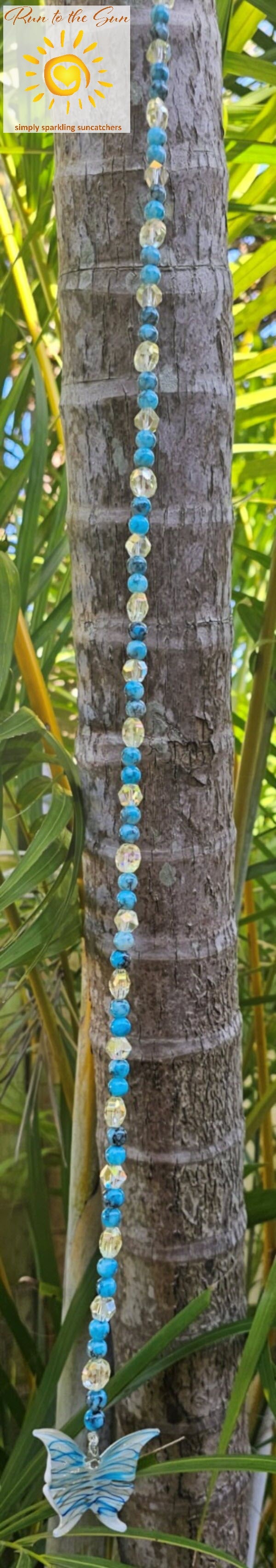 Blue and Gold Butterfly Suncatcher