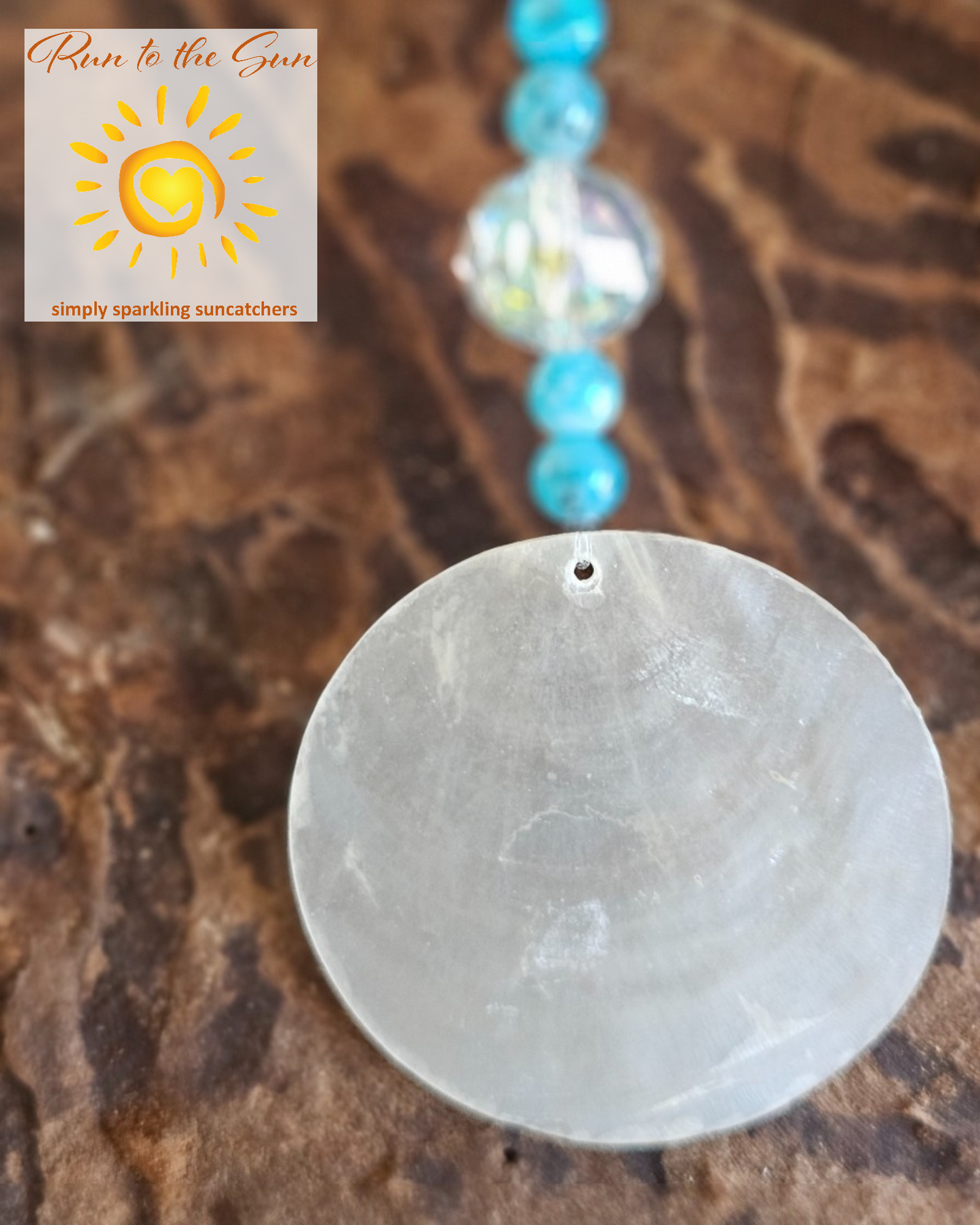 Capiz Shell Blue Suncatcher