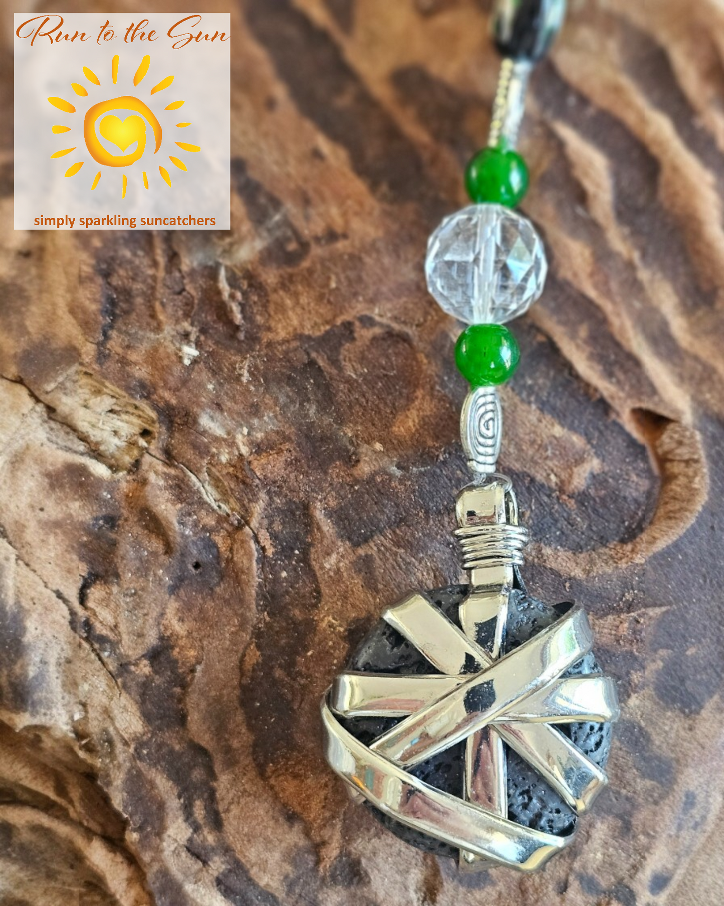 Lava Stone Heart Suncatcher