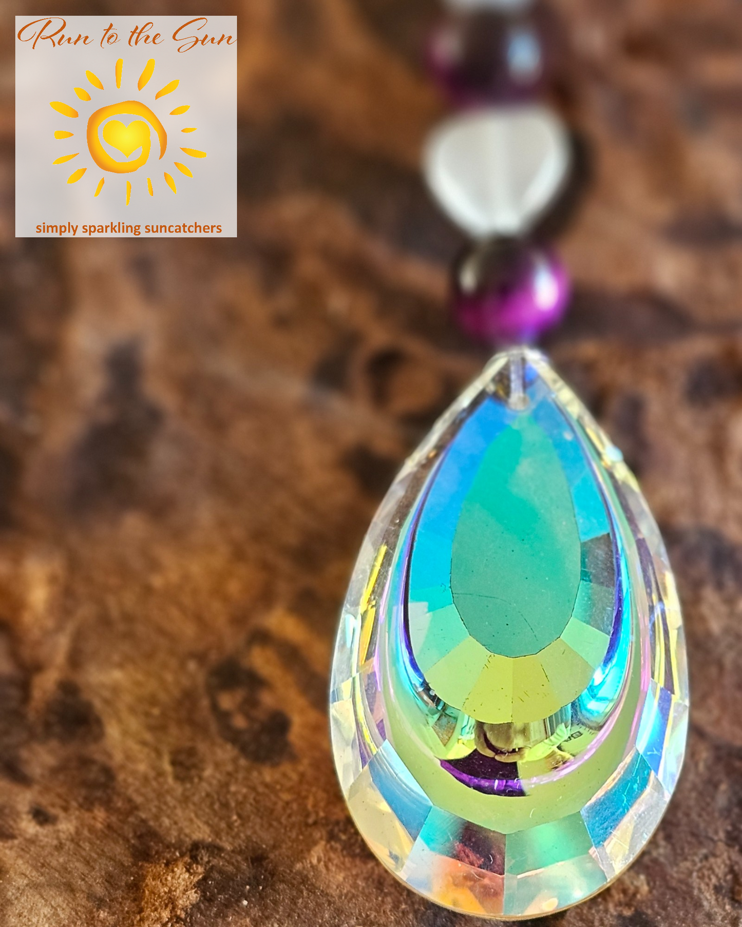 Purple Ceramic Tile Suncatcher