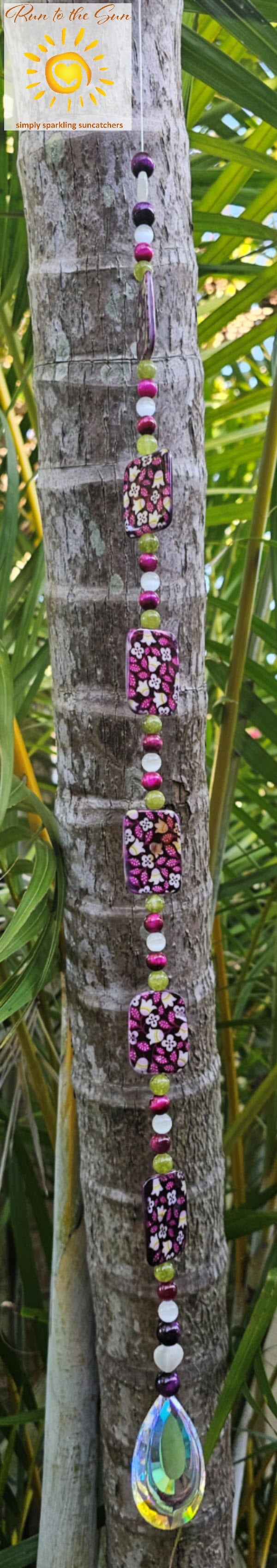 Purple Ceramic Tile Suncatcher
