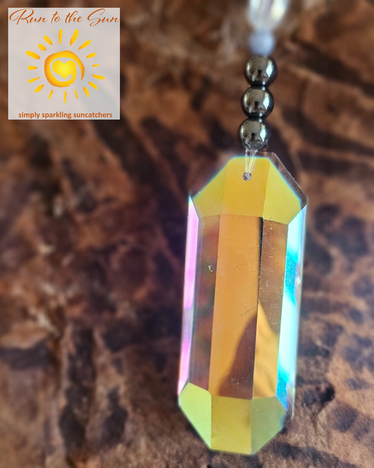 Blue Stone Quartz Suncatcher