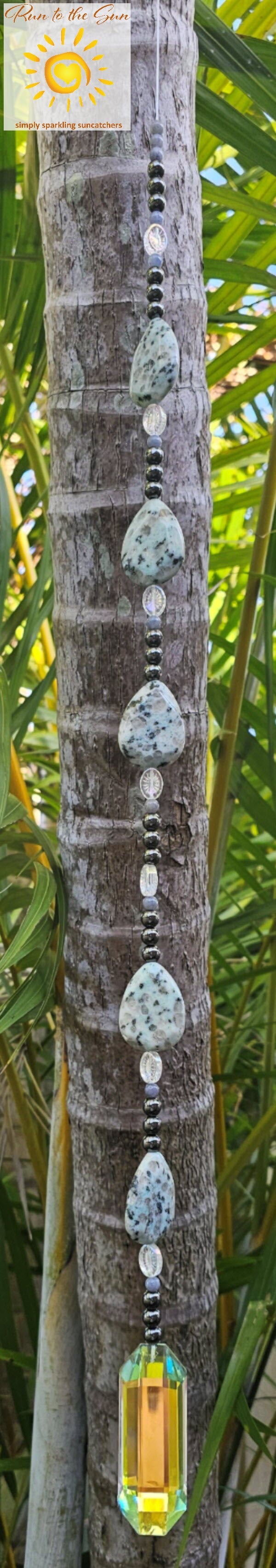 Blue Stone Quartz Suncatcher