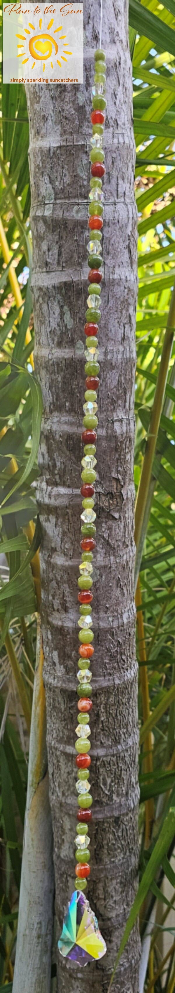 Carnelian and Jade Suncatcher