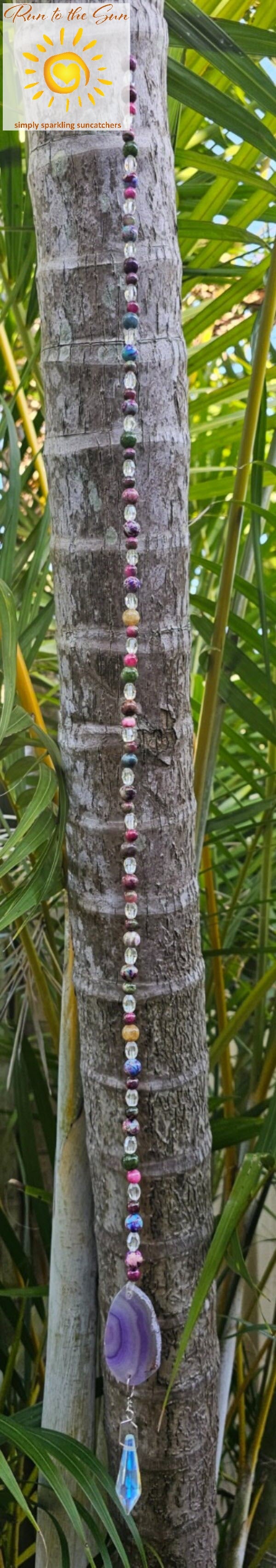 Purple Agate Slice Suncatcher