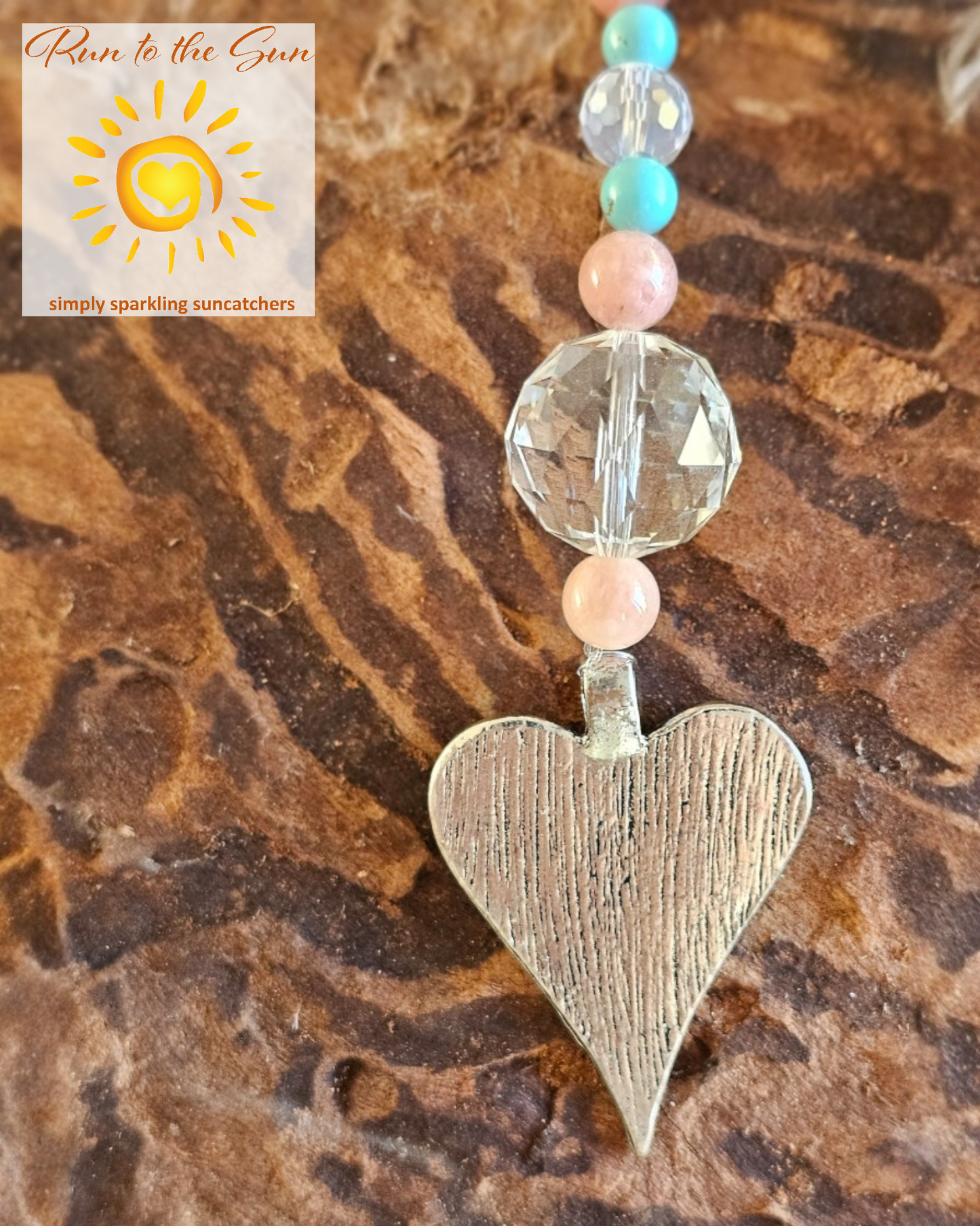 Metal Etched Heart Suncatcher