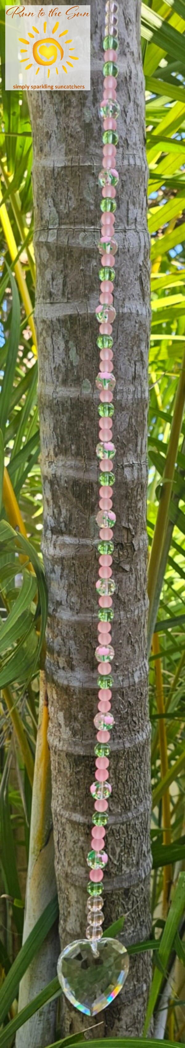 Glass Heart Shaped Pendant Suncatcher