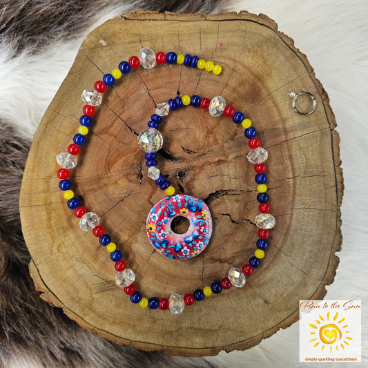 Ceramic Doughnut Suncatcher
