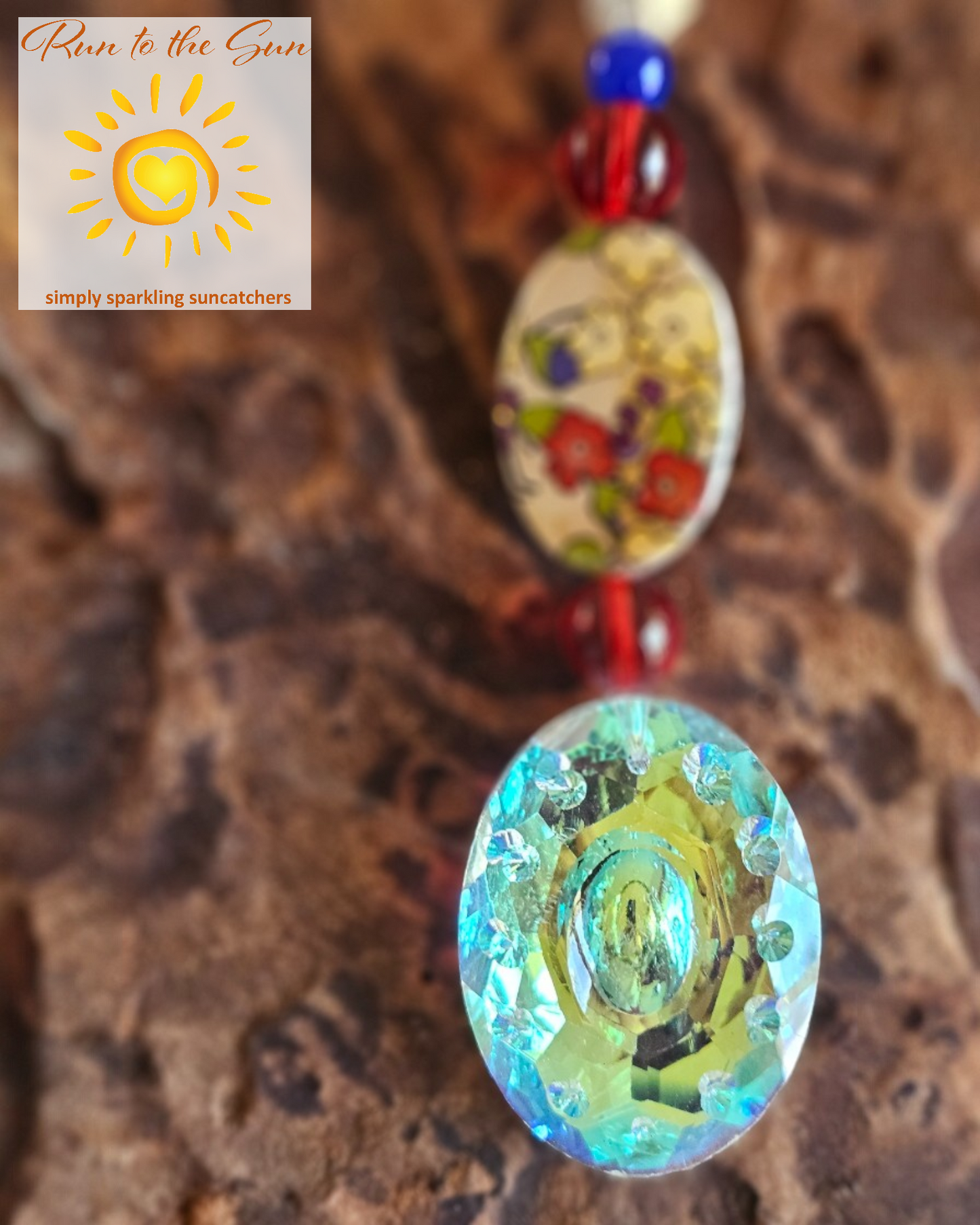 Floral Shell Bead Suncatcher