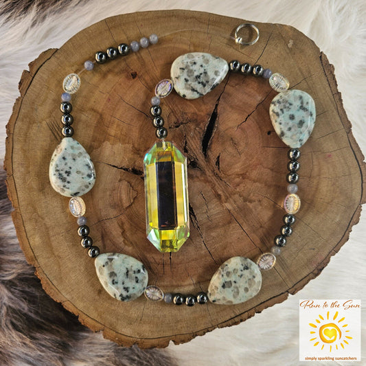 Blue Stone Quartz Suncatcher