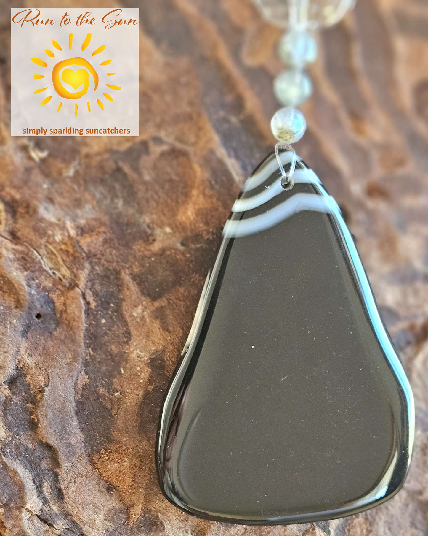 Black Agate Suncatcher