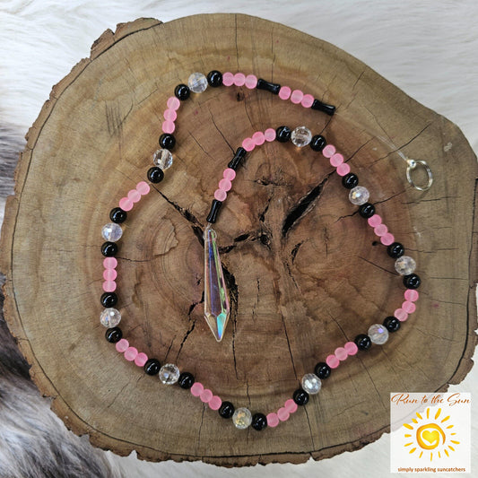 Black and Pink Suncatcher